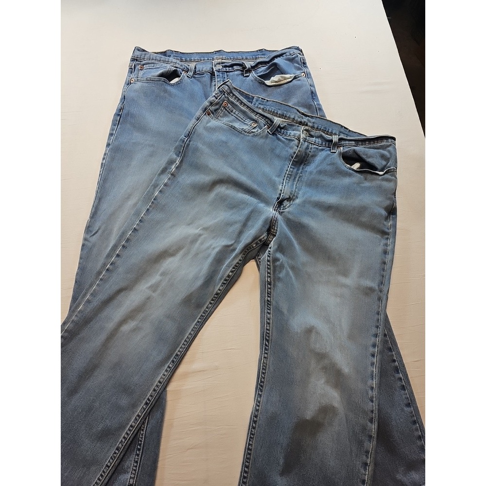 2- Levis 550 Mens Jeans Size 38x30 Medium Wash Straight Blue Red Tab Denim